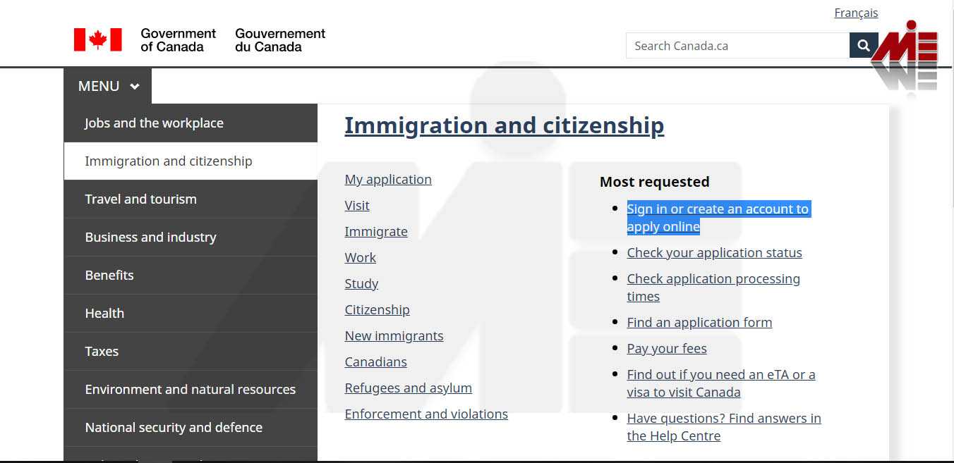 راهنمای ثبت نام آنلاین ویزای کانادا 