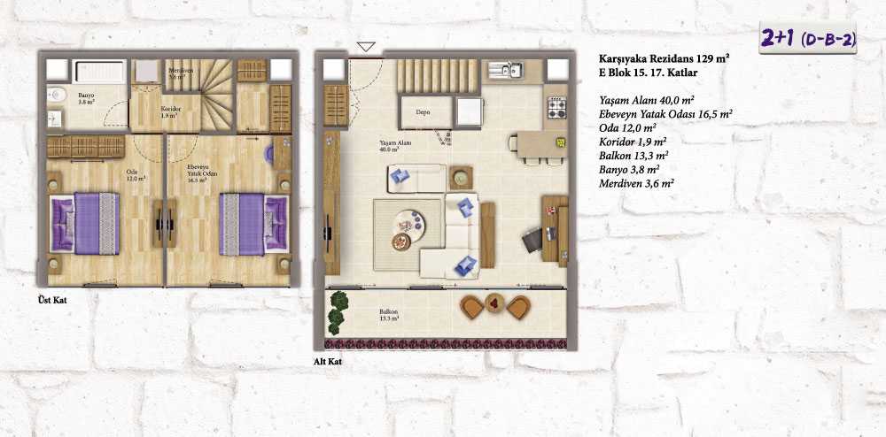 Ege Yakasi Karsiyaka Residence Kat Planlari Floor Plans 10