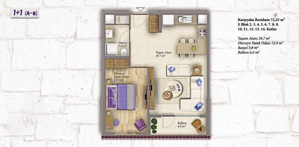 Ege Yakasi Karsiyaka Residence Kat Planlari Floor Plans 5
