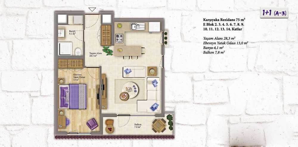 Ege Yakasi Karsiyaka Residence Kat Planlari Floor Plans 6