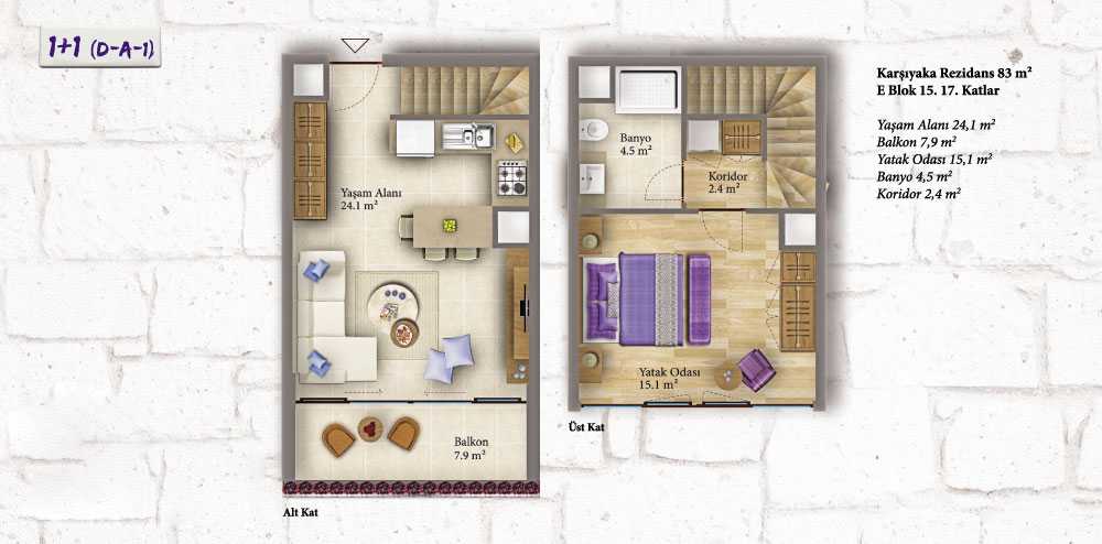 Ege Yakasi Karsiyaka Residence Kat Planlari Floor Plans 7