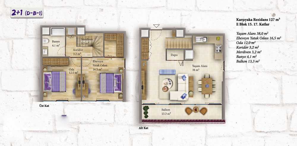 Ege Yakasi Karsiyaka Residence Kat Planlari Floor Plans 9
