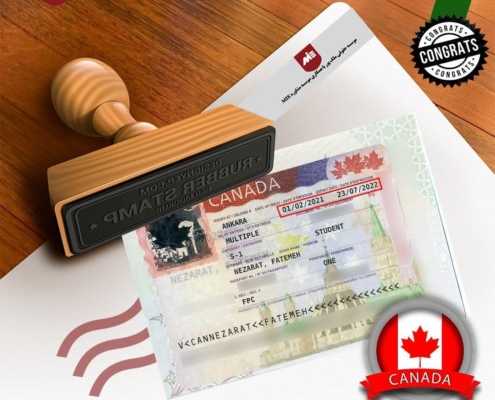 ویزای تحصیلی کانادا خانم نظارات