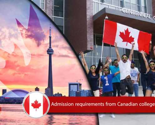 Admission requirements from Canadian colleges