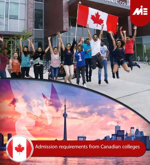 Admission requirements from Canadian colleges