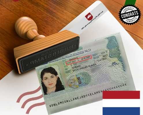 ویزای تحصیلی هلند خانم مصلی نژاد