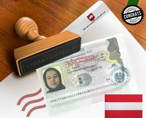 ویزای تحصیلی اتریش خانم فرهادی