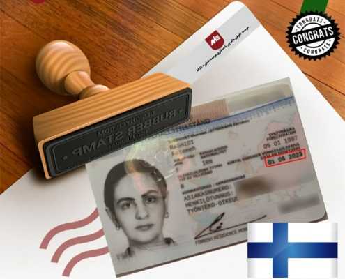 کارت اقامت فنلاند خانم رشیدی