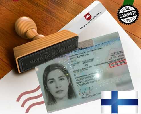 کارت اقامت فنلاند خانم شیدایی