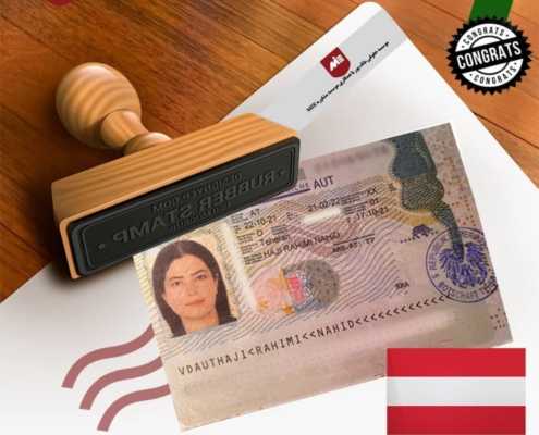 ویزای تحصیلی اتریش خانم حاجی رحیمی