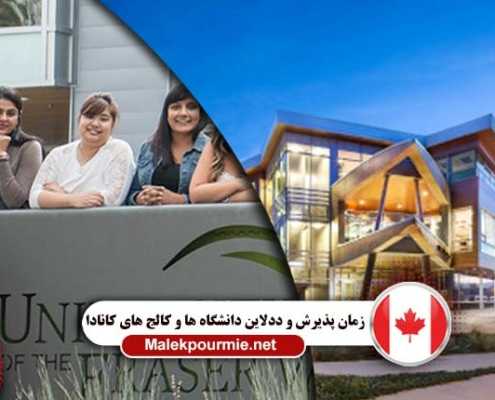 ددلاین موسسات آموزشی در کانادا