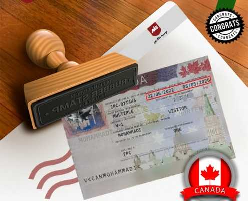 ویزای توریستی کانادا آقای عالمی و همسرشون 1