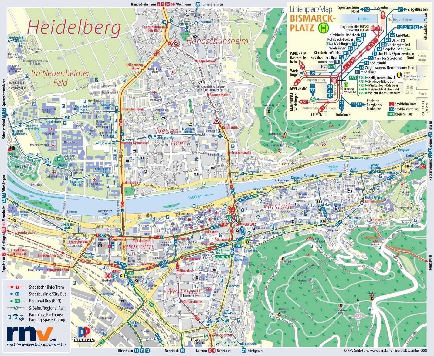 جغرافیا و نقشه شهر هایدلبرگ آلمان