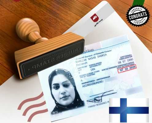 فاطمه رمضان نسب ویزای تحصیلی فنلاند