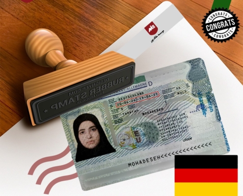 ویزای تحصیلی کالج زبان آلمان خانم محدثه احمدی